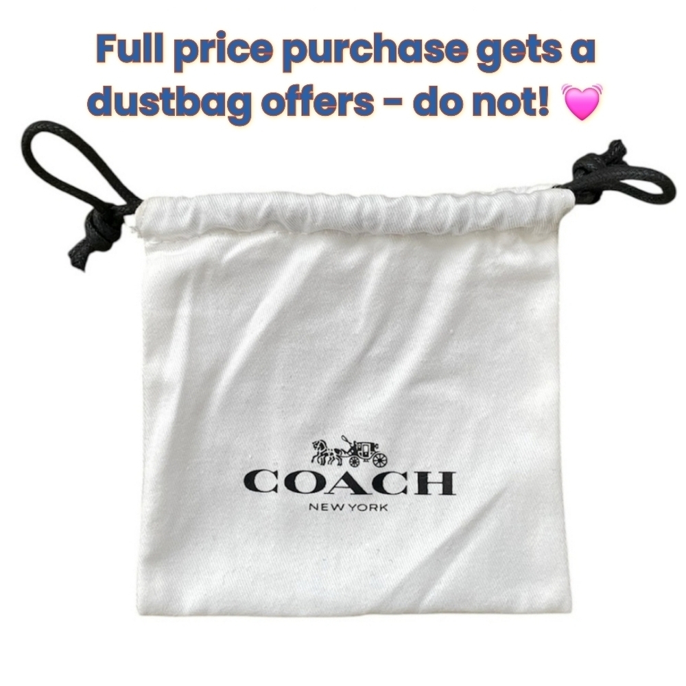 💛▪️Coach ▪️Crystsl Stud Earrings w/Coach dust bag NWT!  (MSRP $65] - Picture 8 of 8